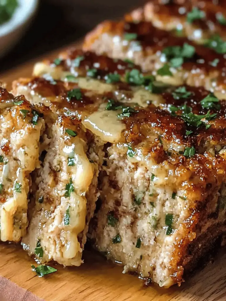 Garlic Parmesan Chicken Meatloaf